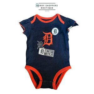 Detroit Tigers Baby Navy Logo Bodysuit